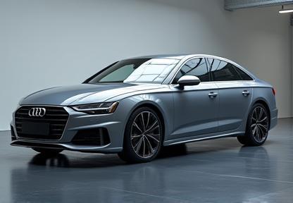 Berline Audi brillante après polissage professionnel