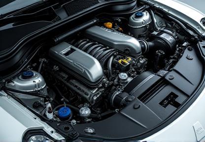 Compartiment moteur impeccable après nettoyage